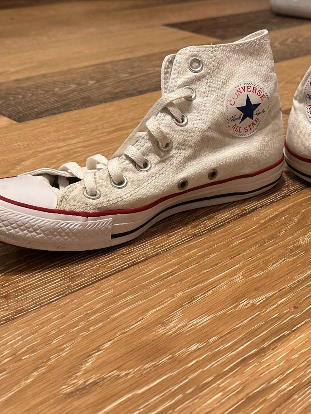 White classic Chuck Taylor Converse Allstars